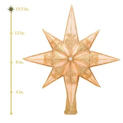 Christopher Radko Champagne Stellar Star Glass Christmas Tree Topper 1017544 -Christmas Decor Shop 1017544 ruler 88954.1739291720