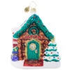 Christopher Radko Hidden Woods Hideaway Log Cabin Glass Christmas Ornament 1022049