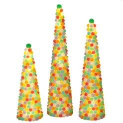 Set Of 3 Lighted Gumdrop Christmas Trees 2660540