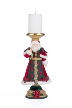 Katherine's Collection 13.5" Holiday Magic Santa Pillar Christmas Candle Holder 28-428324 -Christmas Decor Shop 28 428324 4 65297.1719237749