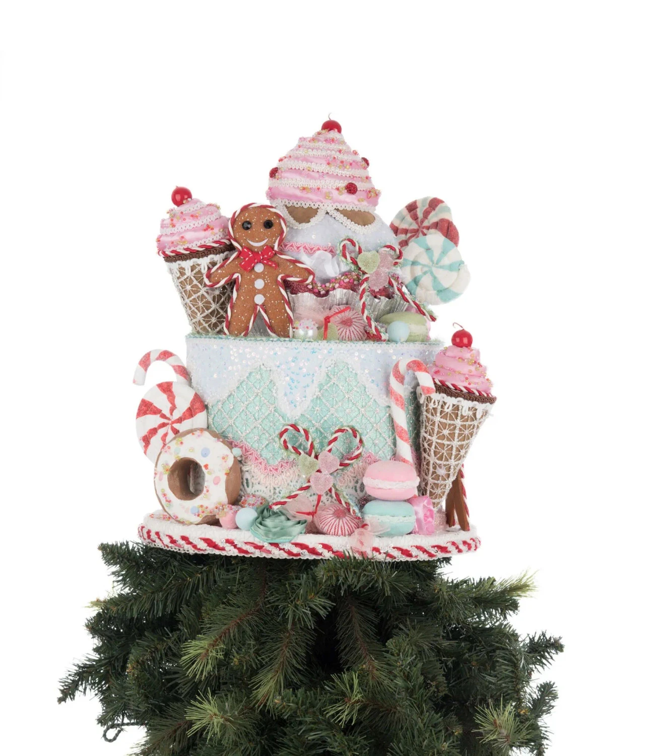 Katherine's Collection 14.5" Sweet Delights Christmas Tree Topper 28-528728 5 Katherine's Collection 14.5" Sweet Delights Christmas Tree Topper 28-528728 - Image 5