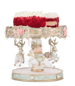 Katherine's Collection 11.5" Joyeux Noel Carousel Cake Plate Christmas Decoration 28-528851 -Christmas Decor Shop 28 528851 3 scaled 40972.1747228446