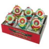 Christopher Radko Shiny Brite Festive Fete 3.25" Decorated Reflector Tulip Christmas Ornaments 4027885