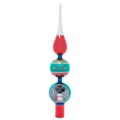 Christopher Radko Shiny Brite Holiday Splendor 15" Holiday Scene Finial Christmas Tree Topper 4028223