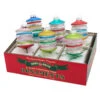 Shiny Brite Christmas Confetti 3.25" Lanterns Glass Christmas Ornament Set 4028232