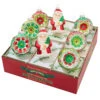 Christopher Radko Shiny Brite Holiday Splendor 8 Count Figures And Reflector Rounds Glass Christmas Ornament Set 4028264