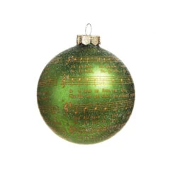 Raz 3" Green Glittered Sheet Music Glass Ball Christmas Ornament 4320916 -Christmas Decor Shop 4320916 1 03522.1683832004