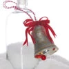 Raz 4" Gold Glitter Silver Bell Glass Christmas Ornament 4320918