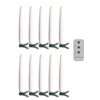 Raz 6" Set Of 10 Clip On Lighted Candles With Remote 4324035