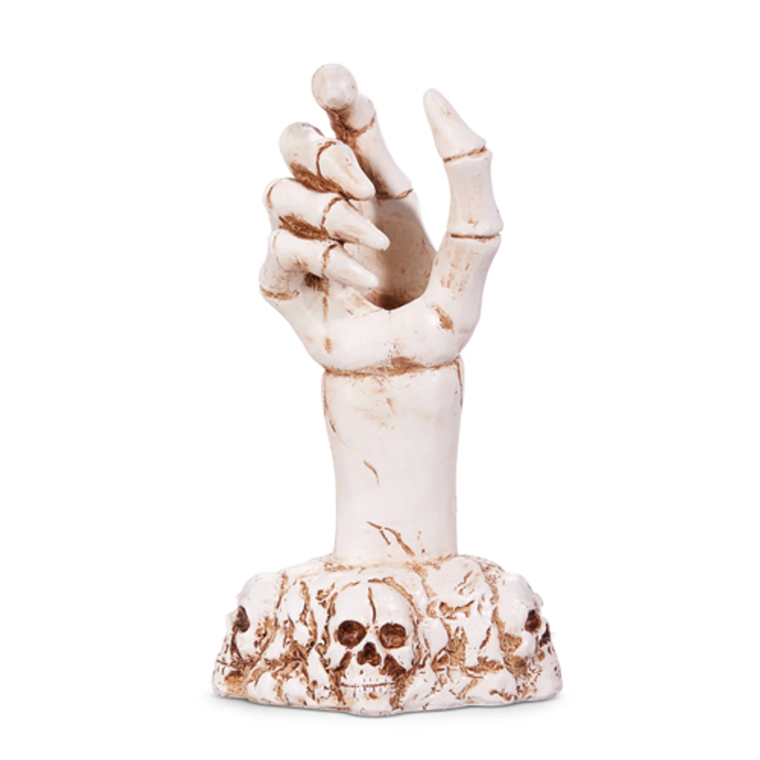 Raz 7" Skeleton Hand Halloween Taper Candle Holder Decoration 4411316 2 Raz 7" Skeleton Hand Halloween Taper Candle Holder Decoration 4411316 - Image 2