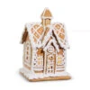 Raz 7.75" White And Brown Lighted Gingerbread House 4416148