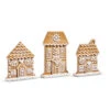 Raz 10.5" Lighted Flat Gingerbread House Christmas Decoration Set Of 3 4416266