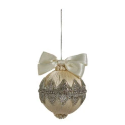 Raz 4" Champagne Jeweled Christmas Ornament With Bow 4427329 -Christmas Decor Shop 4427329 16995.1716320010
