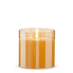 Raz 6" Pillar Battery Operated Flickering Candle In Gold Glass 5 Raz 6" Pillar Battery Operated Flickering Candle In Gold Glass -Christmas Decor Shop 4432937 86647.1717520477