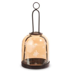 Raz 9" Gold Star Etched Hanging Lantern Christmas Decoration 4438320