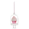 Raz 4" Pink Cupcake In Cloche Glass Christmas Ornament 4452863