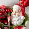 Raz Eric Cortina 8" Large Santa Face Blow Mold Glass Christmas 4453175