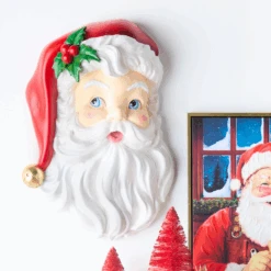 Raz 19" Santa Face Wall Plaque Christmas Decoration 4510290