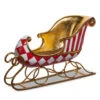 Raz 14.5" Red, Gold, And White Patterned Sleigh Christmas Decoration 4511708