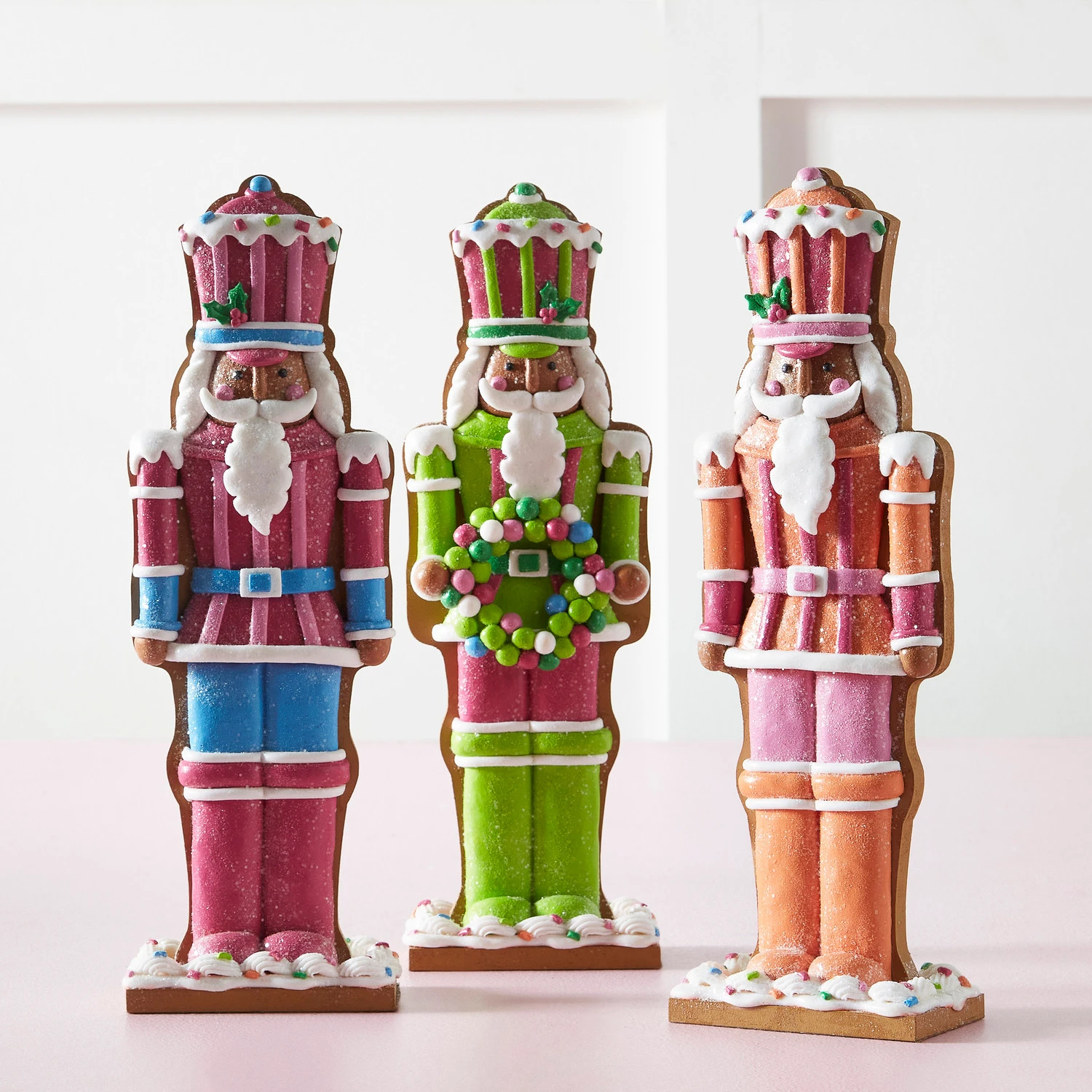 Raz 12" Set Of 3 Vivid Jolly Gingerbread Nutcracker Christmas Figures 4516606 1 Raz 12" Set Of 3 Vivid Jolly Gingerbread Nutcracker Christmas Figures 4516606