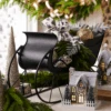 Raz 25.25" Black Metal Sleigh Christmas Decoration 4517036