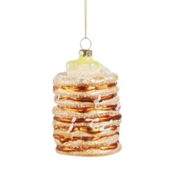 Raz 3.75" Pancake Stack Glass Christmas Ornament 4520895 -Christmas Decor Shop 4520895 51239.1747760707