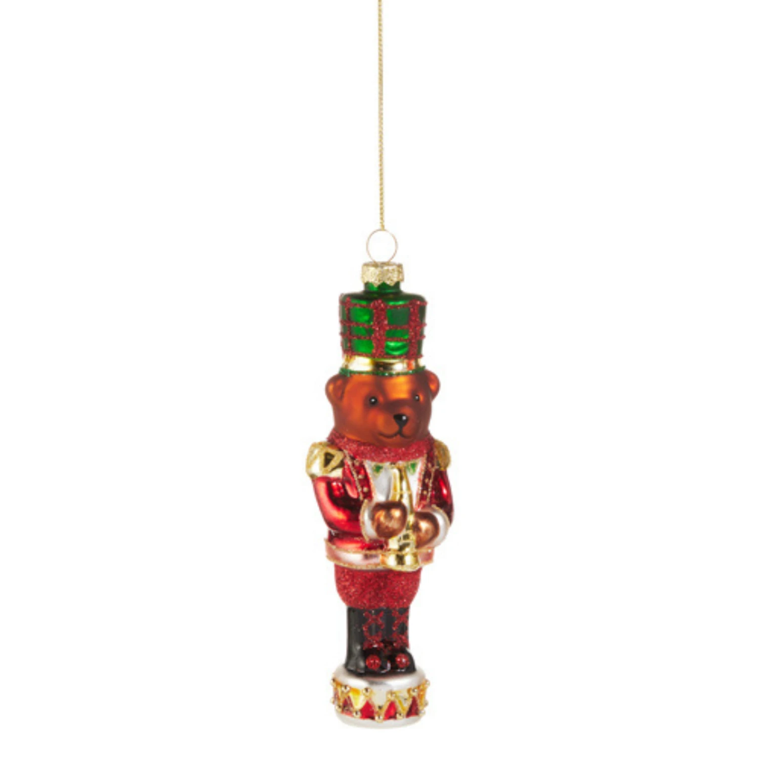 Raz 5.75" Set Of 2 Teddy Nutcracker Glass Christmas Ornament 4522927 2 Raz 5.75" Set Of 2 Teddy Nutcracker Glass Christmas Ornament 4522927 - Image 2