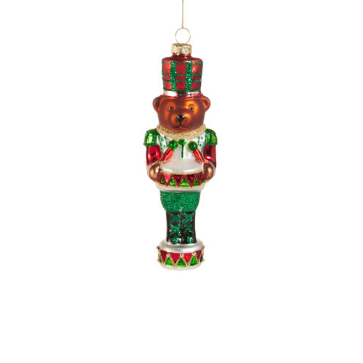 Raz 5.75" Set Of 2 Teddy Nutcracker Glass Christmas Ornament 4522927 3 Raz 5.75" Set Of 2 Teddy Nutcracker Glass Christmas Ornament 4522927 - Image 3