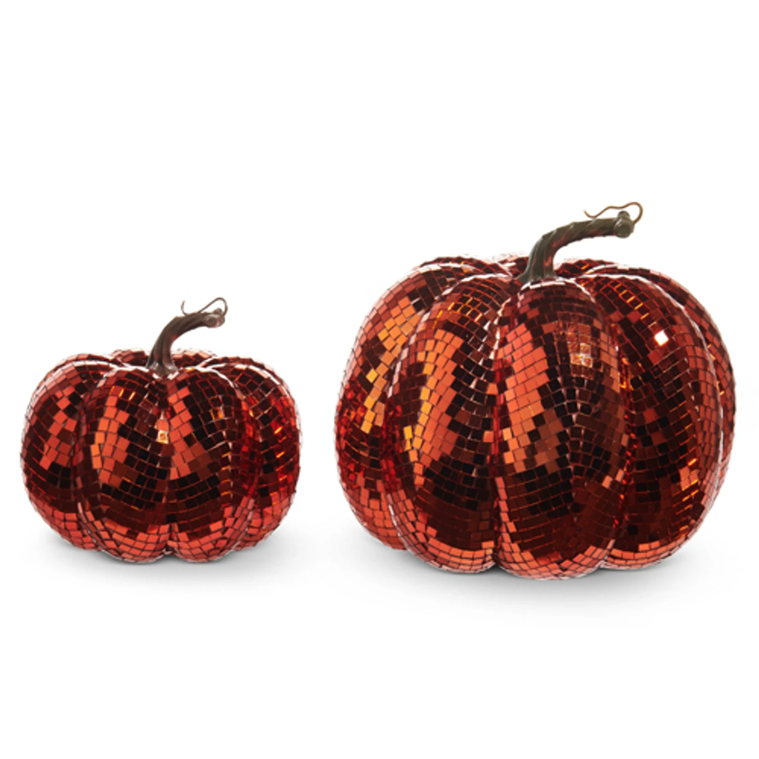 Raz Orange Disco Pumpkins Set Of 2 4550522 1 Raz Orange Disco Pumpkins Set Of 2 4550522