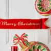 Raz 36" Red Merry Christmas Banner Decoration 4552177