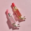 Raz 4.75" Set Of 2 Pink And Red Lipstick Clip On Glass Christmas Ornament 4552955