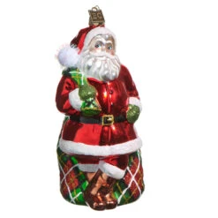 Raz Eric Cortina 6" Santa's Coming To Town Glass Christmas Ornament 4553110 -Christmas Decor Shop 4553110 52933.1750799986