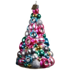Raz Eric Cortina 5.5" Multicolored Reflector Tree Glass Christmas Ornament 4553179 -Christmas Decor Shop 4553179 13252.1750881719