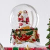 Raz 5.5" Musical Santa Out Of The Chimney Water Globe 4571358