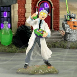 Department 56 Snow Village Halloween UWAHAHAHAAA! Mad Scientist Figure 6015636
