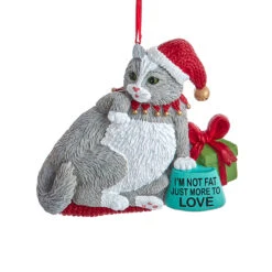 Kurt Adler 3.5" Fat Cat Christmas Ornament A2220 -Christmas Decor Shop A2220c 68109.1677084182