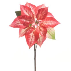 Raz 24.5" Red And Pink Poinsettia Stem Christmas Tree Pick F4341706 -Christmas Decor Shop F4341706 1 11290.1686151881