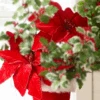 Raz 27" Red Velvet Poinsettia Stem Christmas Tree Pick F4506688