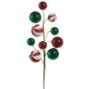 Raz 26" Red, Green, And Peppermint Ball Christmas Tree Spray F4532779
