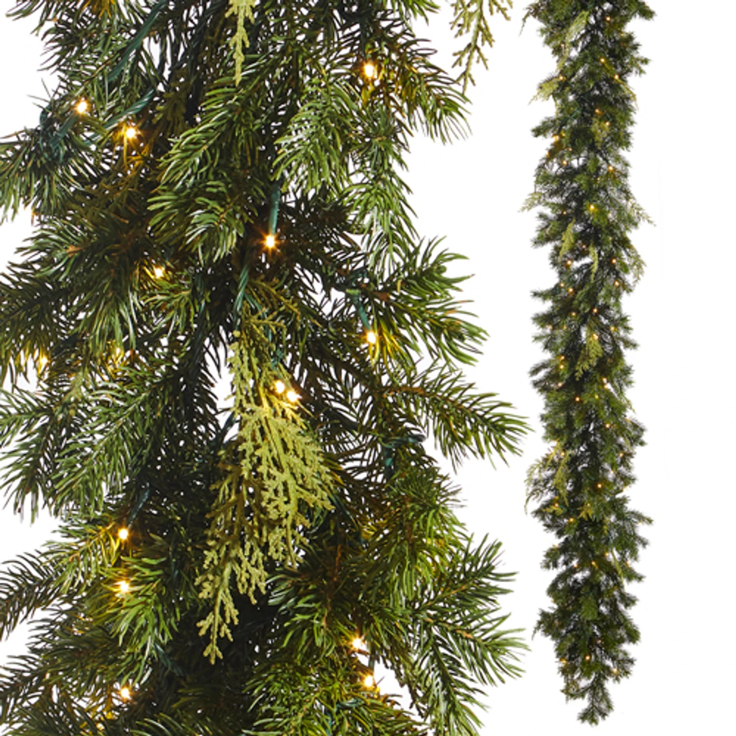 Raz 9' Snake Light Green Mixed Real Feel Cedar And Pine Christmas Garland G3952039 1 Raz 9' Snake Light Green Mixed Real Feel Cedar And Pine Christmas Garland G3952039