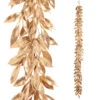 Raz 6' Gold Laurel Leaf Christmas Garland G4422662