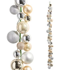 Raz 6' Champagne Ball Garland G4432706