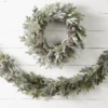 Raz 5.5' Iced Pinecone And Greenery Christmas Garland G4511628