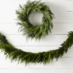 Raz 6' Mixed Greenery Real Feel Christmas Garland G4511630