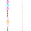Raz 6' Multicolor Glass Bead Christmas Tree Garland G4522990