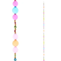 Raz 6' Multicolor Glass Bead Christmas Tree Garland G4522990