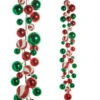 Raz 4' Red, Green, And Peppermint Ball Garland G4532778