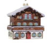 Cody Foster 4" Ski Chalet Glass Christmas Ornament GL-474