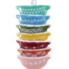 Cody Foster 5.5" Vintage Inspired Stacked Rainbow Mixing Bowl Pyrex Glass Christmas Ornament GL-665