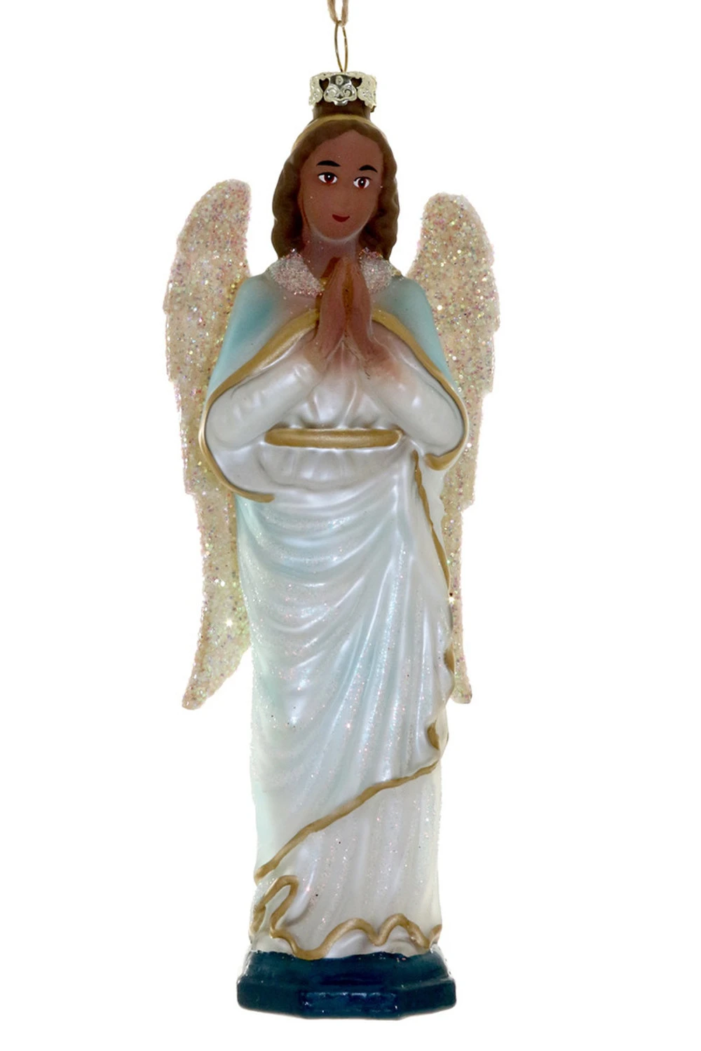 Cody Foster 7.25" Heirloom Angel African American Glass Christmas Ornament GO-6447 1 Cody Foster 7.25" Heirloom Angel African American Glass Christmas Ornament GO-6447